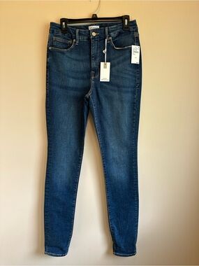 NWT Woman’s 10/30 Good American High-Rise Skinny Jeans Good Legs Long Dark Wash
